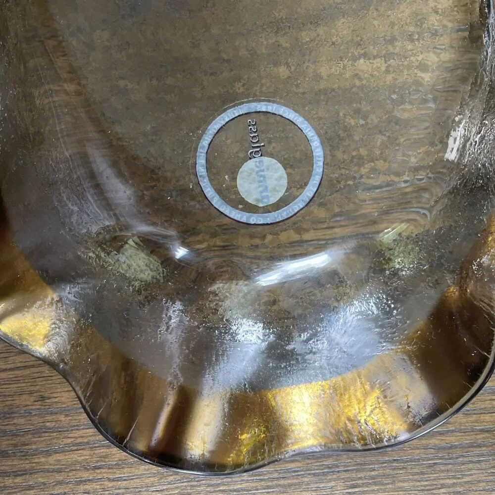 Annieglass Gold Ruffle Oval Platter - Signed & Numbered 2306, G181